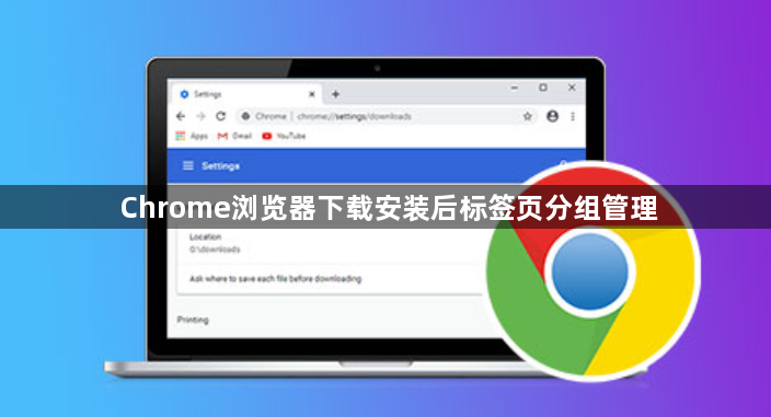Chrome浏览器下载安装后标签页分组管理1
