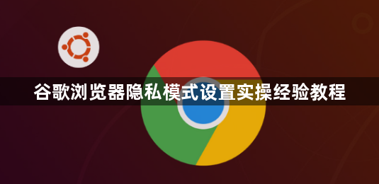 谷歌浏览器隐私模式设置实操经验教程1