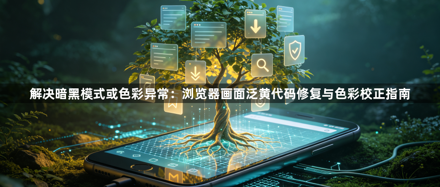 解决暗黑模式或色彩异常：浏览器画面泛黄代码修复与色彩校正指南1