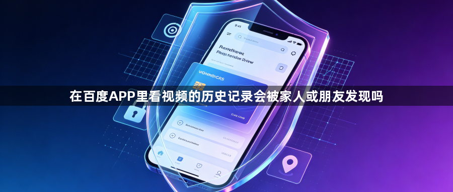 在百度APP里看视频的历史记录会被家人或朋友发现吗1