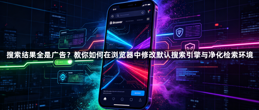 搜索结果全是广告？教你如何在浏览器中修改默认搜索引擎与净化检索环境1