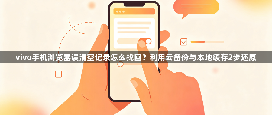 vivo手机浏览器误清空记录怎么找回？利用云备份与本地缓存2步还原1
