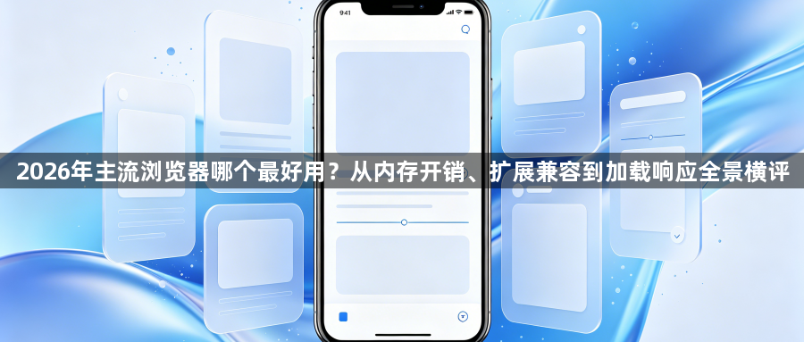 2026年主流浏览器哪个最好用？从内存开销、扩展兼容到加载响应全景横评1
