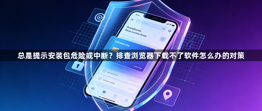 总是提示安装包危险或中断？排查浏览器下载不了软件怎么办的对策1