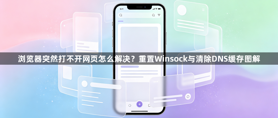 浏览器突然打不开网页怎么解决？重置Winsock与清除DNS缓存图解1
