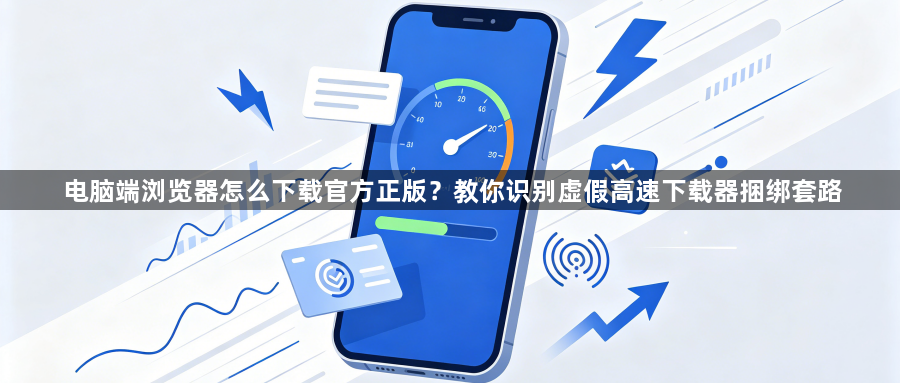 电脑端浏览器怎么下载官方正版？教你识别虚假高速下载器捆绑套路1