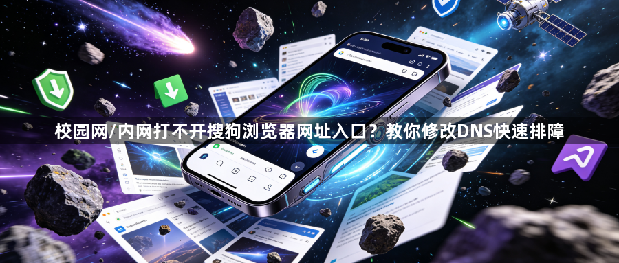 校园网/内网打不开搜狗浏览器网址入口？教你修改DNS快速排障1