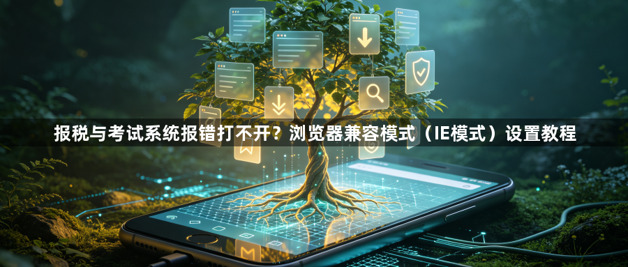 报税与考试系统报错打不开？浏览器兼容模式（IE模式）设置教程1