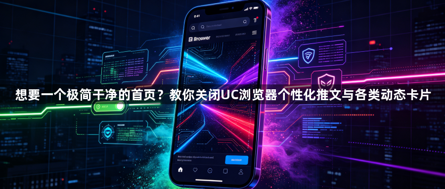 想要一个极简干净的首页？教你关闭UC浏览器个性化推文与各类动态卡片1